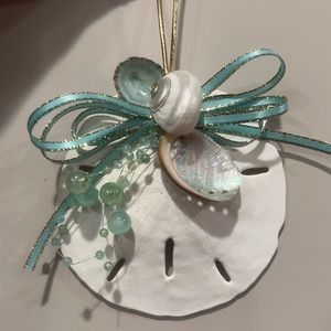 Sand Dollar Christmas Ornament | Teal Aesthetic | Beach Theme